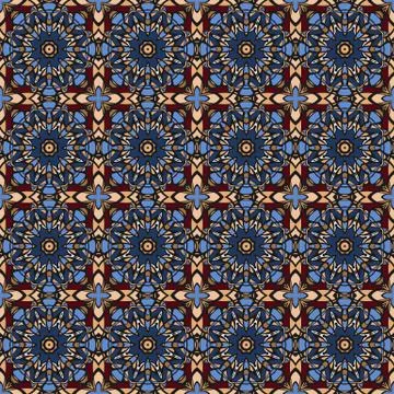 Bright color abstract geometric pattern, vector seamless Illustrazione stock