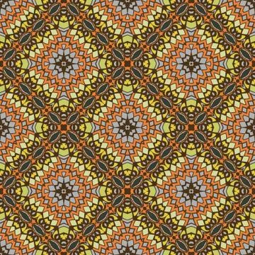 Bright color abstract geometric pattern, vector seamless Illustrazione stock