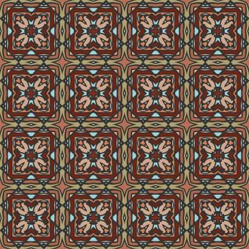 Bright color abstract geometric pattern, vector seamless 스톡 일러스트