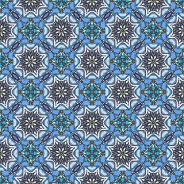 Bright color abstract geometric pattern, vector seamless Stock Illustration