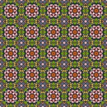 Bright color abstract geometric pattern, vector seamless Illustrazione stock