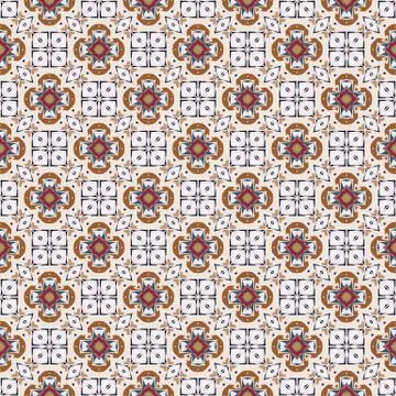 Bright color abstract geometric pattern, vector seamless 库存插图