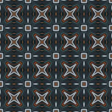 Bright color abstract geometric pattern, vector seamless Illustrazione stock