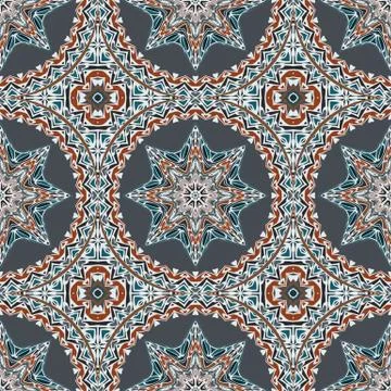 Bright color abstract geometric pattern, vector seamless 스톡 일러스트