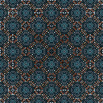 Bright color abstract geometric pattern, vector seamless Illustrazione stock