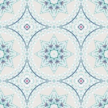 Bright color abstract geometric pattern, vector seamless Illustrazione stock