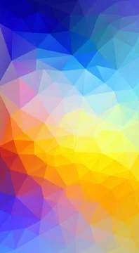 Bright color. Flat triangle bright red and blue gradient background Stock Illustration