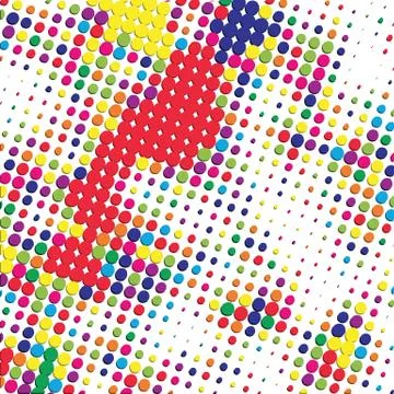 Bright color halftone background Stock Illustration
