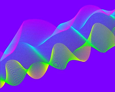 Bright color pattern green blue grid lines on a purple background. Bright color Stock Illustration