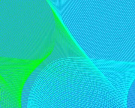 Bright color pattern green blue grid lines on a blue background. Stock Illustration