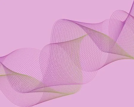 Bright color pattern grid lines on a pink background. Stock Illustration