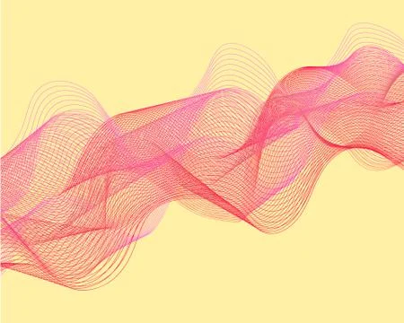 Bright color pattern pink red grid lines on a yellow background. Illustrazione stock