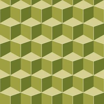 Bright color seamless geometric pattern. Repeatable 3d cubes background Stock Illustration