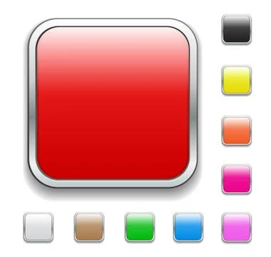 Bright color square buttons Stock Illustration