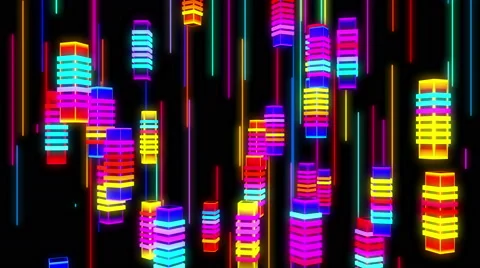 Bright Color Square Stripe Stock Footage 60027173