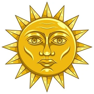 Bright Color Sun Disk Stock-Illustration
