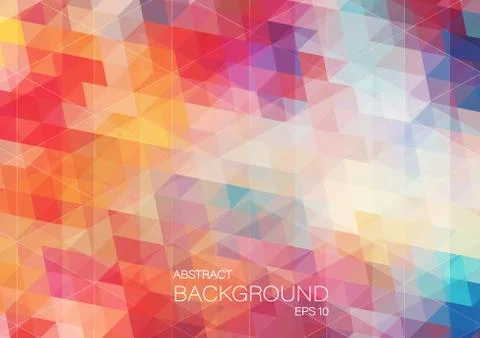 Bright color triangle background Stock Illustration
