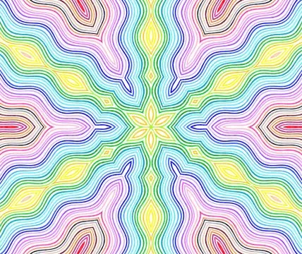 Bright color wavy lines pattern Illustrazione stock