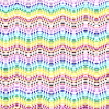 Bright color wavy lines pattern Illustrazione stock