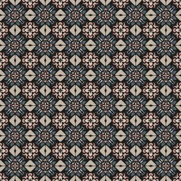 Bright colorabstract geometric pattern, vector seamless Stock Illustration