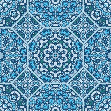 Bright colorabstract geometric pattern, vector seamless Illustrazione stock