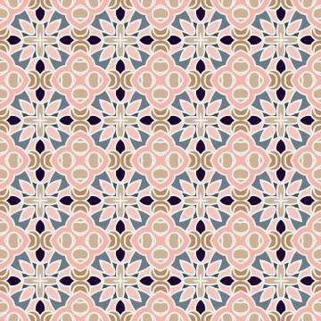 Bright colorabstract geometric pattern, vector seamless Stock Illustration