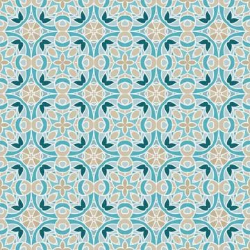 Bright colorabstract geometric pattern, vector seamless Stock Illustration