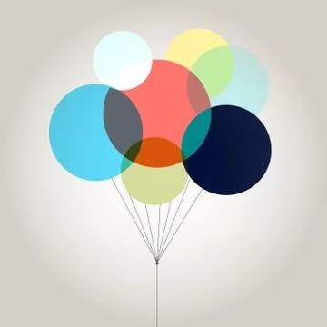 Bright colored balloons Stock Illustration