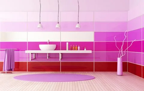 Bright colored bath Illustrazione stock