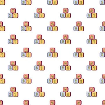 Bright colored bricks pattern seamless Stock Illustration