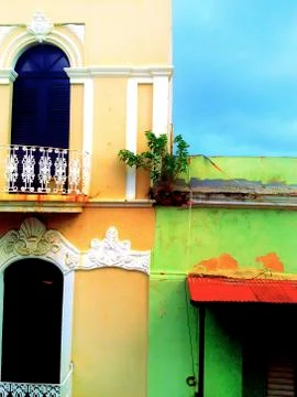 Bright Colored Buildings Stock Photos