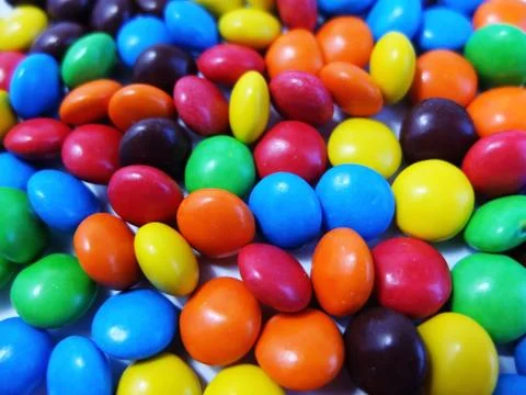 Bright Colored Candy close up Stock Photos