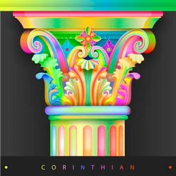 Bright colored capital Stock Illustration