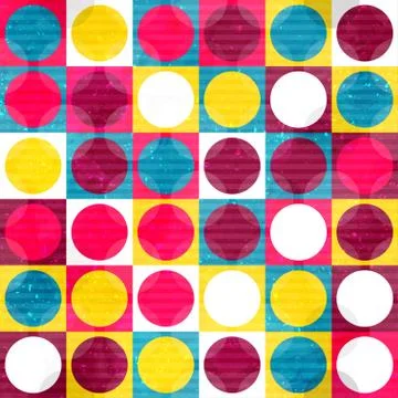 Bright colored circle seamless pattern Stock Illustration