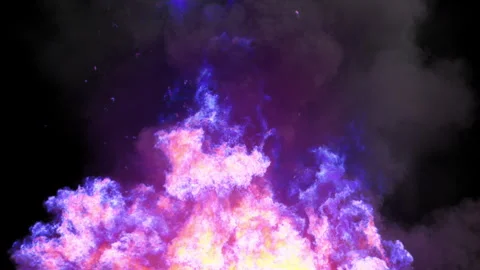 The bright colored flame of a magic fire or the ignition of a poisonous fuel Stock-Footage 274259596