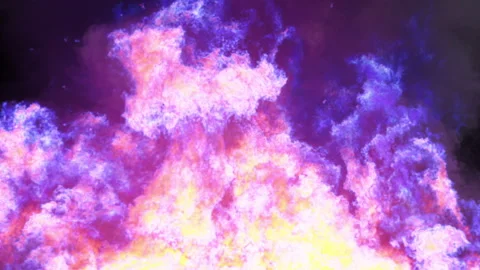The bright colored flame of a magic fire or the ignition of a poisonous fuel Stock Footage 274259638
