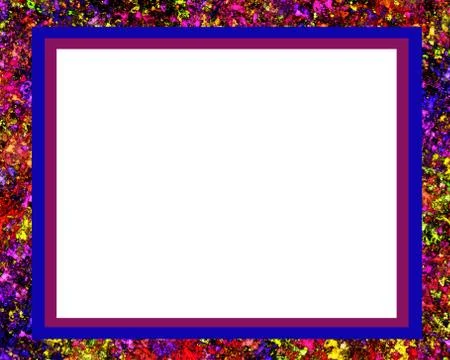 Bright colored grunge frame Stock Illustration