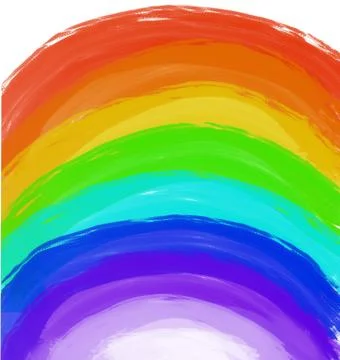 Bright colored joyful rainbow Stock Illustration