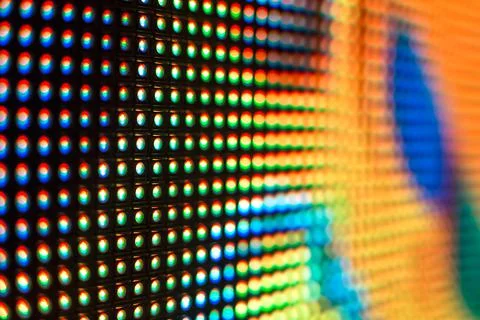 Bright colored LED SMD screen Stock Photos