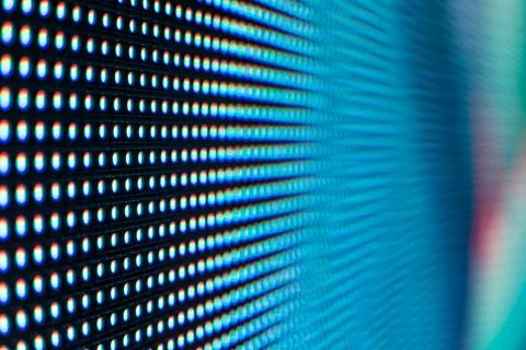 Bright colored light blue LED SMD screen Stock Photos