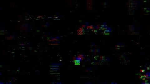 Bright colored little squares try to break through the blackness of the screen. Stock Footage 157981137