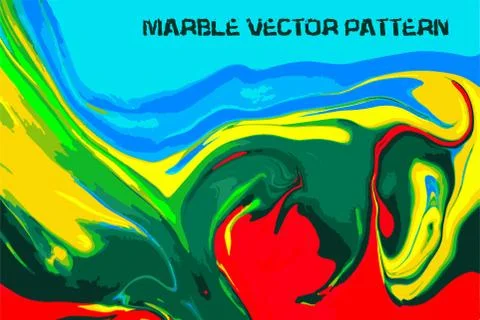 Bright colored marble pattern. Fluorescent liquid background. Artwork abstract Stock Illustration
