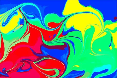 Bright colored marble pattern. Fluorescent liquid background. Artwork abstract Illustrazione stock