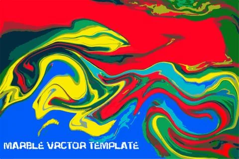 Bright colored marble pattern. Fluorescent liquid background. Artwork abstract Stock Illustration