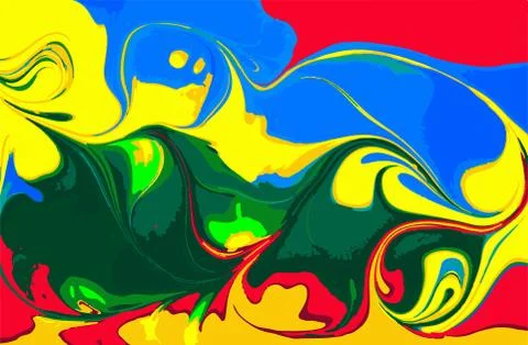 Bright colored marble pattern. Fluorescent liquid background. Artwork abstract Stock Illustration