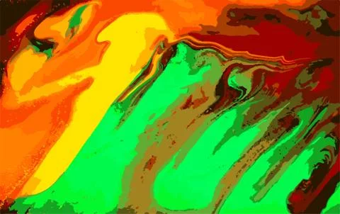 Bright colored marble pattern. Fluorescent liquid background. Artwork abstract Stock Illustration