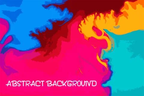 Bright colored marble pattern. Fluorescent liquid background. Artwork abstract Illustrazione stock