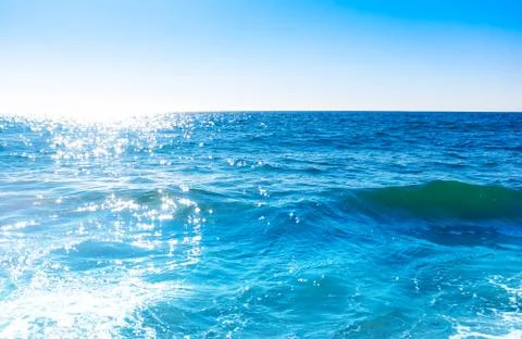 Bright colored ocean surface Stock Photos