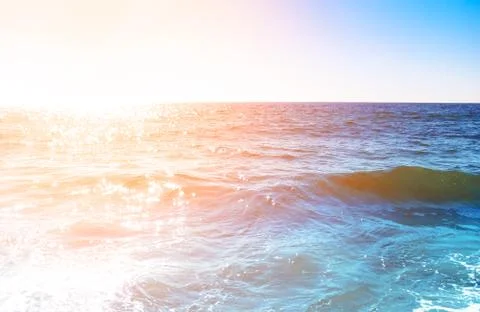 Bright colored ocean surface Stock Photos