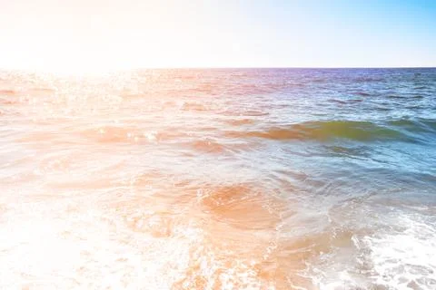 Bright colored ocean surface Stock Photos